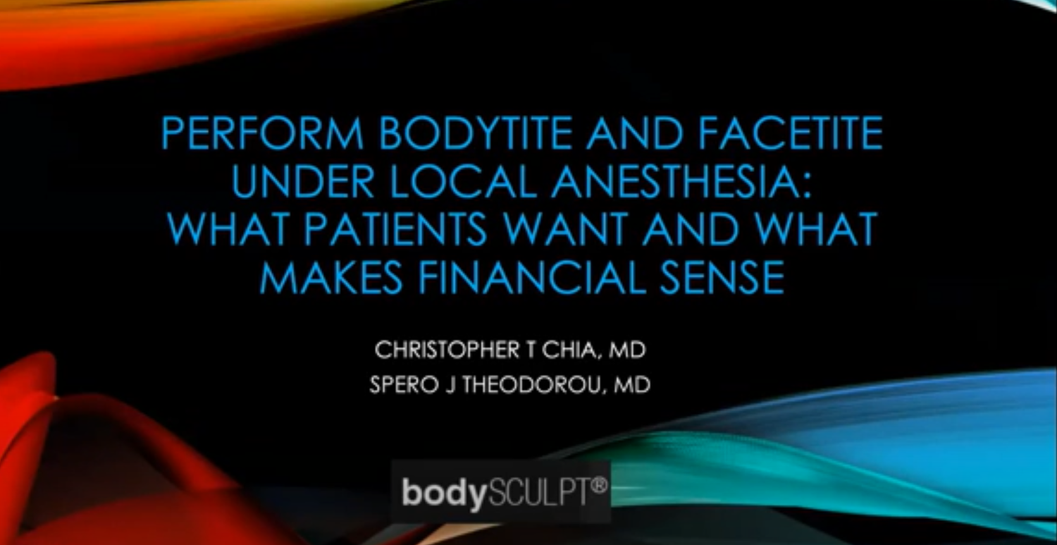 How to use FaceTite and BodyTite under local anaesthesia with Dr Theodorou and Dr Chia