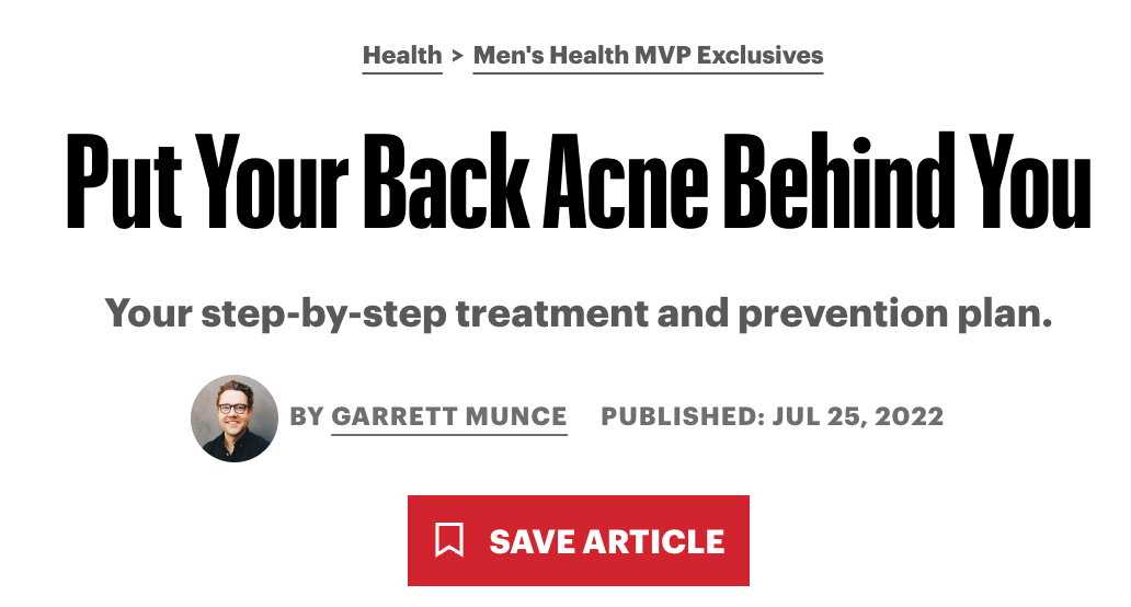 InMode In The Press: Remove Back Acne Scars With Morpheus8