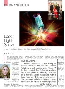 BEAUTY GURU WENDY LEWIS COVER DIOLAZE AT THE 33RD ANNUAL AMERICAN SOCIETY FOR LASER MEDICINE AND SURGERY CONFERENCE