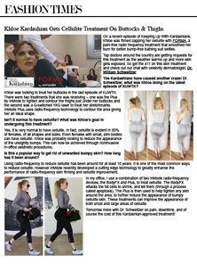KHOLE KARDASHIAN GETS CELLULITE TREATMENT ON BUTTOCKS & THIGHS